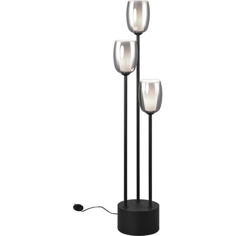 Lampadaire led 3xe14 verre fume blanc noir - trio select - barret (1/3)
