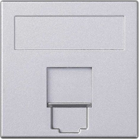 Placa voz y datos plana cg 1c amp/br/sy/kr/be aluminio SIMON 50000085-033