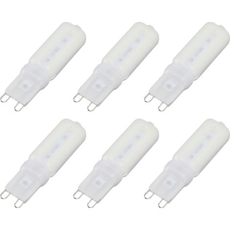 Ampoules G9 à intensité variable avec protection oculaire, 32 LED, 7 W, petites ampoules pour lustre et plafonnier, lot de 6, lumière chaude, 110 V (1/5)