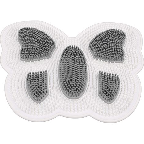 Tapis de douche exfoliant pour les pieds, éponge de bain, fixation murale par ventouses antidérapantes (1/5)