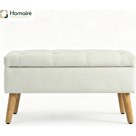 Banquette de salle à manger en beige 80 x 35 x 42 cm HOMAIRE (1/5)