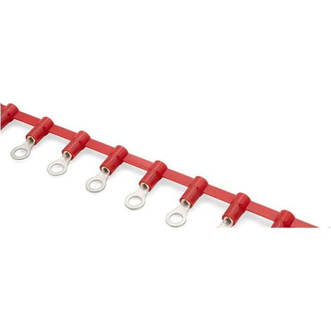Capocorda occhiello concatenato rosso sez. 0.5-1.5 mmq foro 4 esterno 7 mm