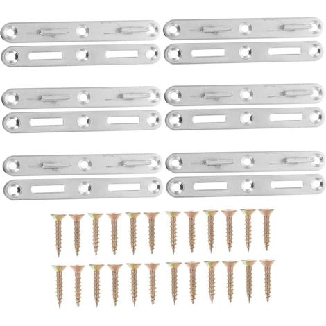 Piece Wooden Bed Rail Hinge Set Heavy Duty Rustproof Metal