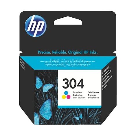 HP 304 Cartouche d’encre trois couleurs authentique (1/5)