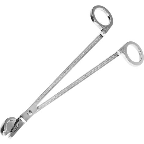 Pince à bougie semi-circulaire en acier inoxydable argenté pour mèches (1/5)