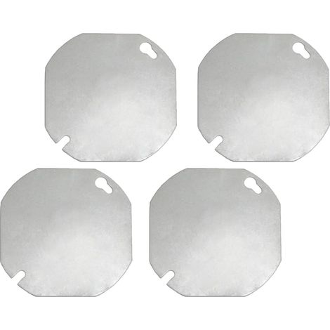Electrical Box Cover, Set of 4 Octagon Metal Junction Box Cover, Decorative Wall & Ceiling Mounting Replacement Part, Easy Installation, Long-Lasting Protection for Home Wiring (1/5)