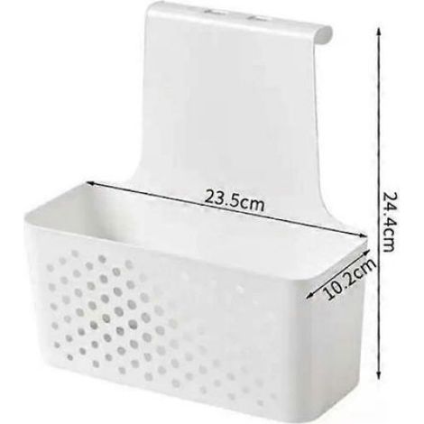 Poubelle Murale - Panier Suspendu Pour Porte De Placard - Cuisine Gain De Place - Carrée Blanc - 1 Pièce (1/5)
