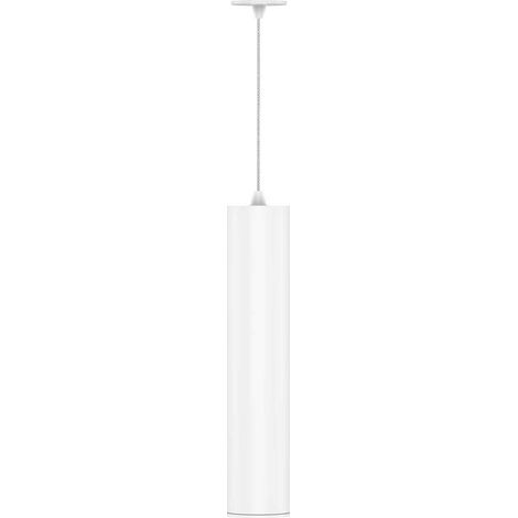 Suspension tubulaire Atmos GU10, blanc mat, installation en saillie ou encastrée, design d'intérieur moderne - Beneito & Faure