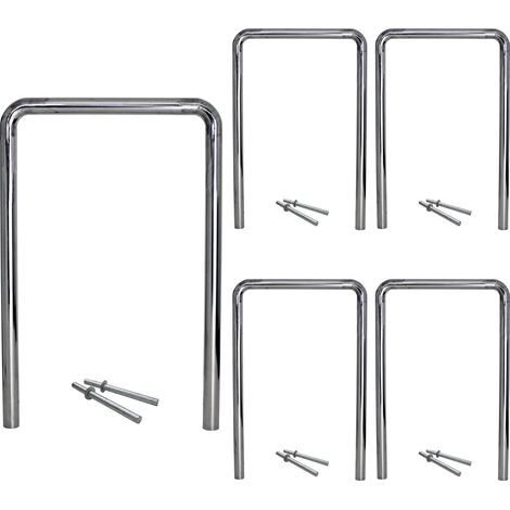 5 x Fahrradanlehnbügel 118 x 78 cm Edelstahl Ø 60 mm Typ U Einbetonieren Fahrradständer Parker Typ U (1/5)