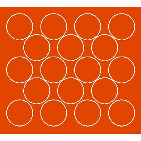 Pegatinas circulares de 10 cm, pegatinas de puntos, 18 unidades, naranja brillante