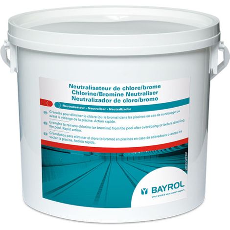 Bayrol – Neutralisateur de chlore et de brome 5 kg – Pour piscine – Élimine rapidement le chlore excessif – Dosage précis 8,8 g/m³