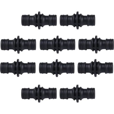 Raccord Tuyau d'Arrosage Male Male 1/2 10pcs Embouts Rapides Double Mâle PP Antidérapant Raccord Double pour Prolonger Deux Tuyaux, Connecteur pour Pistolet de Lavage et Robinet de Salle de Bain (1/5)