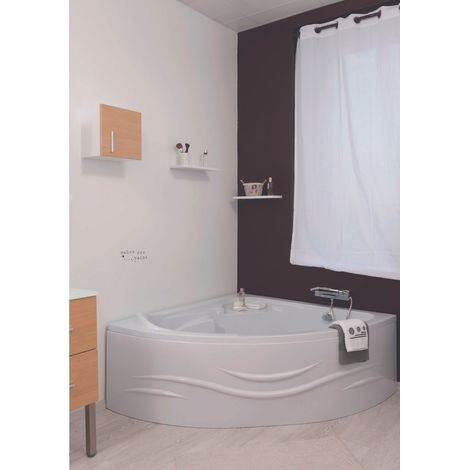 ONDEE - Bañera FANY - Bañera de esquina - ABS y acrílico reforzado 3mm - Blanco - 140x140cm