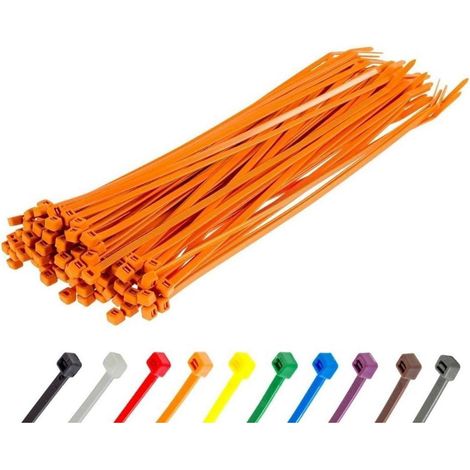Kabelbinder 100 Stück 300 x 4,8 mm Orange UV-beständig (1/5)