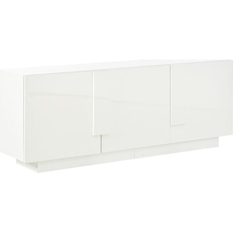 Aparador blanco de 3 puertas 160 x 35 x 60 cm HOMVRA (1/5)