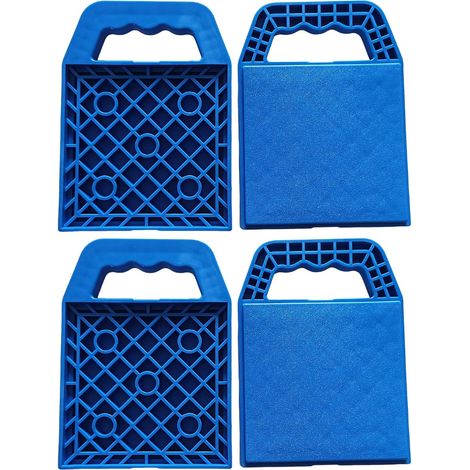 Lot de 4 blocs de stabilisation pour fermeture éclair - Coussinets de prise de fermeture éclair - 4 pièces - Blocs de niveau RV - Pour caravanes et camping- (1/5)