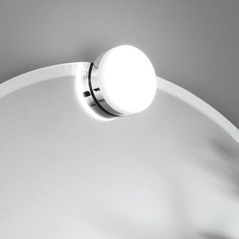 APPLIQUE DA SPECCHIO TONDA A LED 4W FINITURA CROMO DIVA FAN