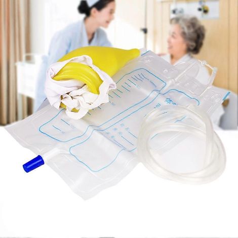 Sac à urine d'urgence pour homme de 1 L pour voiture, mini toilettes portables jetables d'extérieur, sac à urine pour cathéter alité (1/5)