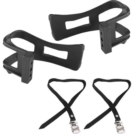 jeu de cale-pieds et sangles antidérapantes pour vélo de route/fixie (1/5)