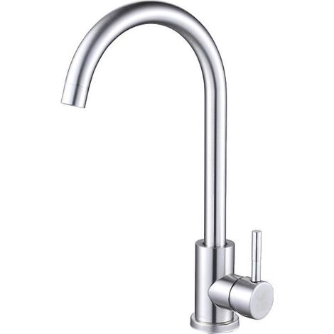 robinet De Lavabo En Acier Inoxydable Avec Robinet Mlangeur Universel Chaud Et Froid Rotatif Bille (1/5)