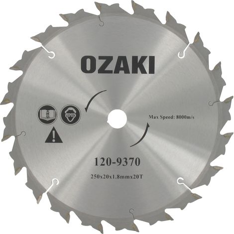 Lame 20 dents à pointes carbures 250mm UNIVERSELLE pour débroussailleuse (1/2)