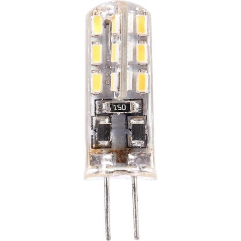Ampoule LED G4 spot 1,5 W 24 SMD 3014 blanc chaud 12 V CC (1/5)