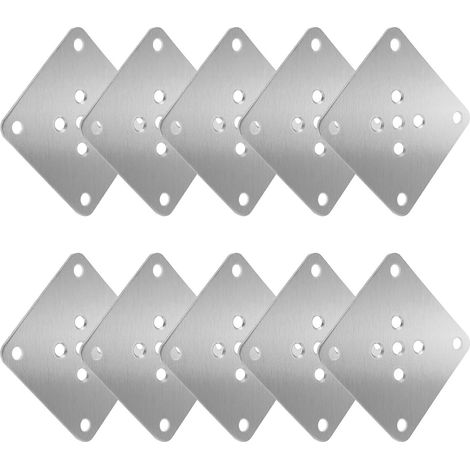 Plaques de Fixation pour Pieds de Meuble en Fer Argenté, 10 Pièces, Protège Sol et Réduit Bruit, Adaptées pour Pieds de Canapé et Tables en Chambres de Détente (1/5)