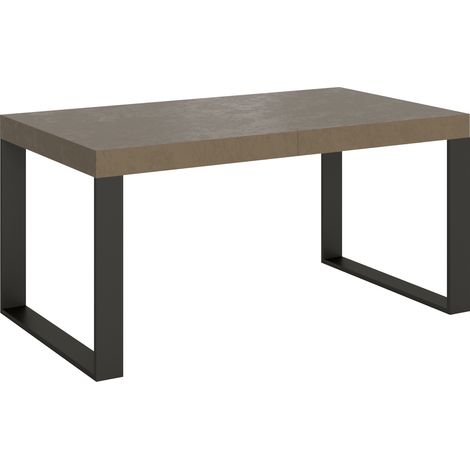 Table extensible Tecno Premium 160/264x90 cm avec pieds gris tourterelle et anthracite