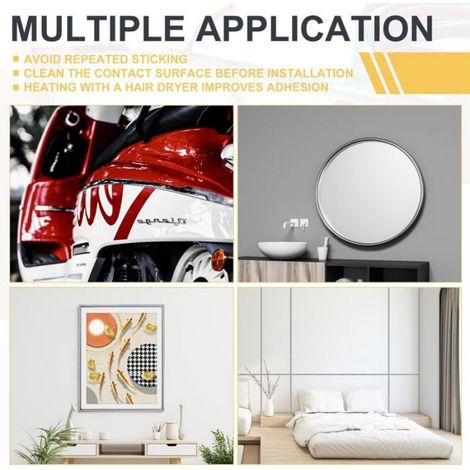 Bande Chromée Adhésive - 1, Bande 8mmx8m Argent Brillant Garniture Voiture Miroir Mur Meuble - 8mmx8m - Décoration/Argen Étiquette (1/5)