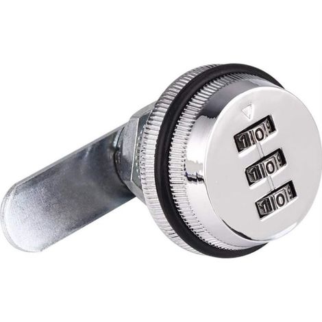 Serrures à combinaison par mot de passe à 3 chiffres, 30mm en alliage de zinc Cam Cabinet Code Lock pouRôtiroir de sécurité Boîte aux lettres Cabinet Tool Box Glass Cabinet Safe Locker-Fei Yu (1/5)