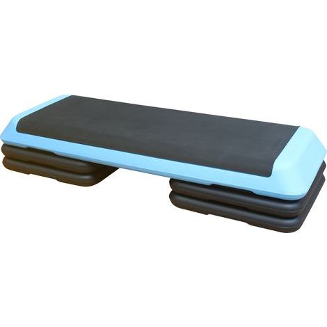 AMXCNOY 110cm Exercise Aerobic Step Platform, Adjustable Height Aerobic Step Workout Step with 4 Risers, Aerobics Stepper Workout Stepper for Home Gym Cardio Strength & Training (Blue) (1/5)