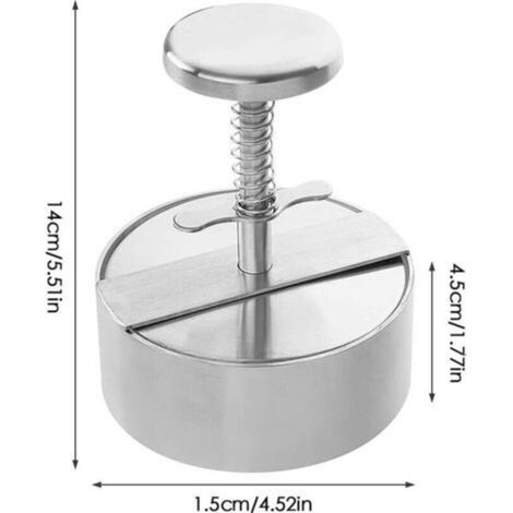 Presse à hamburger, Moule Steak Haché en Acier Inoxydable 304 Avec échelle, pour Réunion de Famille, Fête, Barbecue