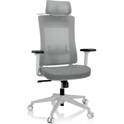 Bürostuhl / Drehstuhl COMFIO WMH Netzstoff / Stoff grau hjh OFFICE (1/5)