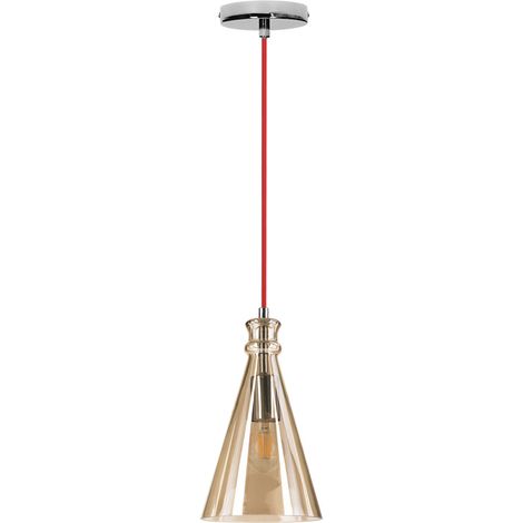 Pendel Lampe Hänge Decken Arbeitszimmer Leuchte Glas Chrom Strahler Spotlight 9703100 (1/3)