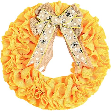 Guirlande Abeille - Guirlande Tournesol Pour Porte D'Entrée - Décoration Extérieure Et Intérieure - 40 Cm - 1 Pièce (1/4)