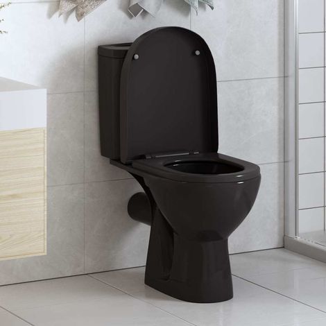 Soft-close Toilet Seat with Quick-release Design Black vidaXL (1/5)