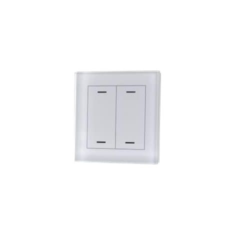 mdt Interruttore in Vetro RGBW Bianco Elegante 10x5x11 cm