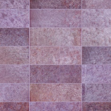 Carrelage effet Zellige Violet 20x6,5x0,85 cm Caldero - Mur intérieur (vendu par carton de 0,5 m²) - RO'MA CARRELAGE