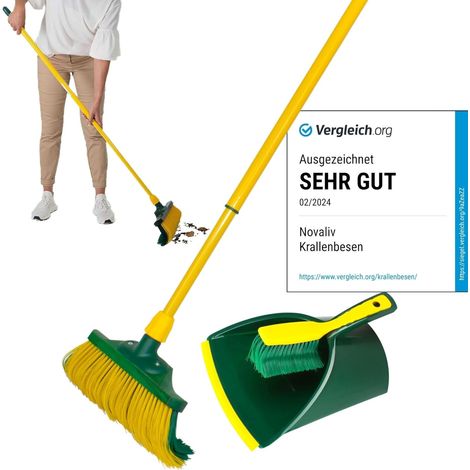 Balai griffes 30 cm bois + pelle