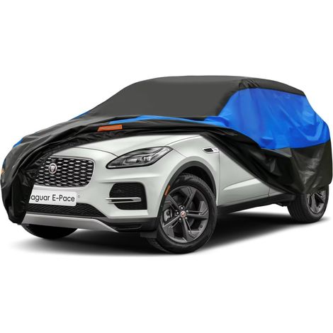 Bâche Voiture Exterieur Respirante, Compatible avec Jaguar E-Pace(2018-2024) Housse de Protection Voiture Extérieur, Toutes Saisons Peuvent Tout Gérer Contre Pluie Soleil Poussière.,Taille pour Jaguar (1/5)
