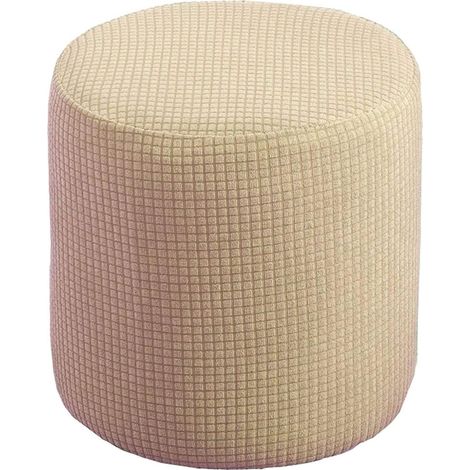 Housse de Pouf Housse de Extensible Housse De Protection Pouf Housse de Repose-Pieds élastique(Kaki,28x32cm) (1/5)