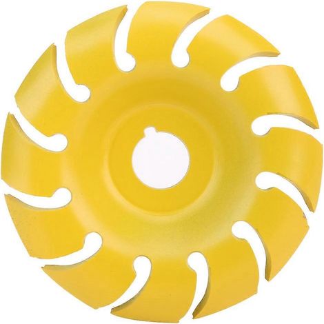 Disque à découper le bois jaune 12 dents 90x16mm pour meuleuse d'angle, outil de travail du bois (1/4)
