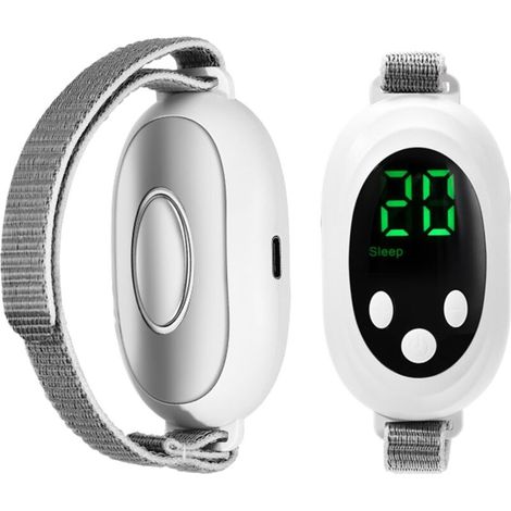 Tragbares Schlafhilfegerät mit niederfrequenten Impulsen zur Behandlung von Schlaflosigkeit und zum Stressabbau, USB-wiederaufladbar (weiß, 2er-Pack).