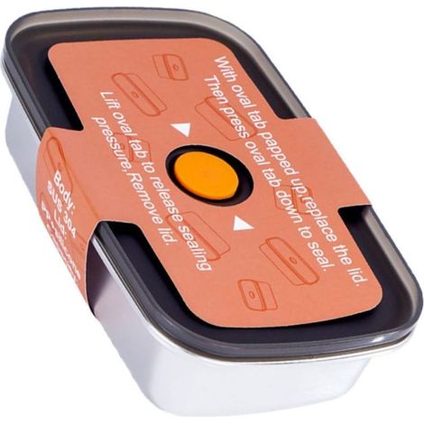 Boîte à lunch Bento en acier inoxydable 600 ml, rectangulaire (1/5)