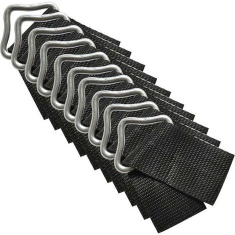 pair Boucle Triangle Trampoline, 10pcs Anneaux Triangle Boucle V-Rings, Haute Résistance à l'érosion Boucle Triangle en métal pour Réparation de Remplacement de Trampoline (1/5)