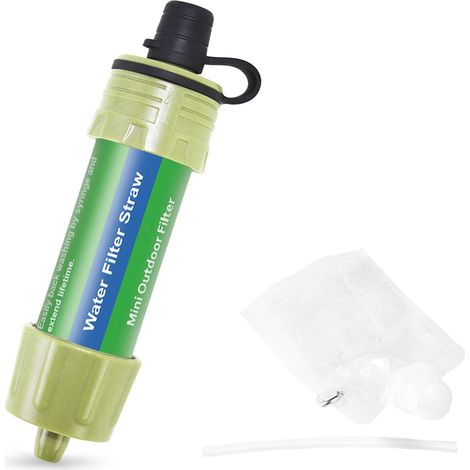 Der Strohhalm-Wasserfilter ist ein Wasserreinigungssystem, das sich für Angelausrüstung, Camping, Reisen, Wandern und andere Gelegenheiten eignet.