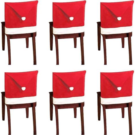 couverture De Chaise Pre Nol Lot De 10 Housse De Chaise Chapeau De Pre Nol Bonnet De Pre Nol Christmas Chair Cover Bonnet De Pre Nol Dcoration De (1/5)