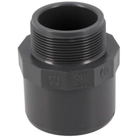 Raccord pression PVC mâle-femelle Ø75-63 mâle 50-60