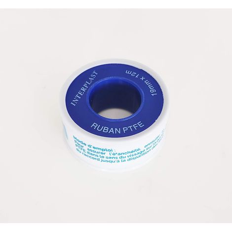 Téflon/PTFE 19 mm x 12m Interplast/étanchéité des raccords filetés. (1/2)