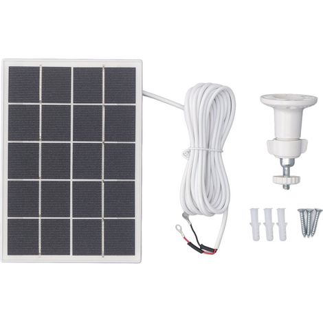 3-W-5-V-Solarpanel, professionelles und effizientes monokristallines Silizium-Solarpanel-Ladegerät für Außenkameras, Weiß